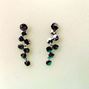 Stella & Dot Metal Bubbles Convertible Linear Earrings.